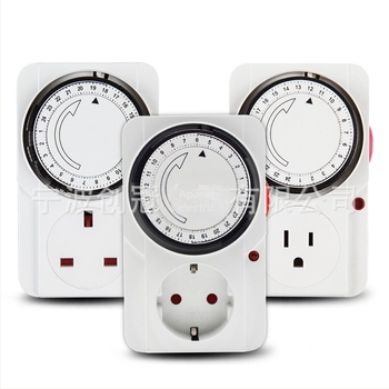 Cier priză mecanică cu temporizator, funcție de temporizare – priză pentru uz casnic cu control al timpului, -10°C până la 55°C