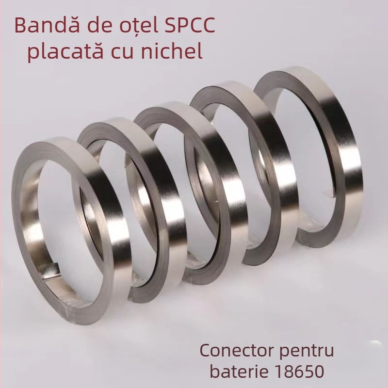 Piesă de conectare pentru baterie 18650, bandă din oțel nichelat, grosime 0,12 mm
