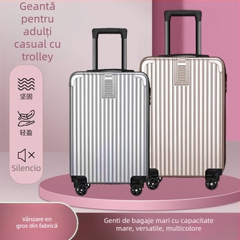 Valiză ABS pentru bagaj de mână cu fermoar, roți universale, capacitate mare