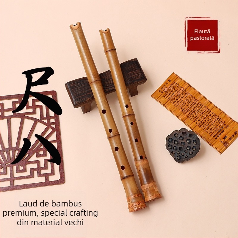 Instrument Xiao de la MUTONG, model Eight feet, geantă de catifea