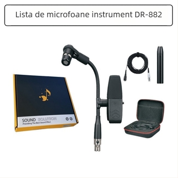Microfon condensator pentru instrumente muzicale pentru saxofon, corn și trompetă — Dr.MIC/teacher Mai; direcție în formă de inimă; SNR ≥85 dB