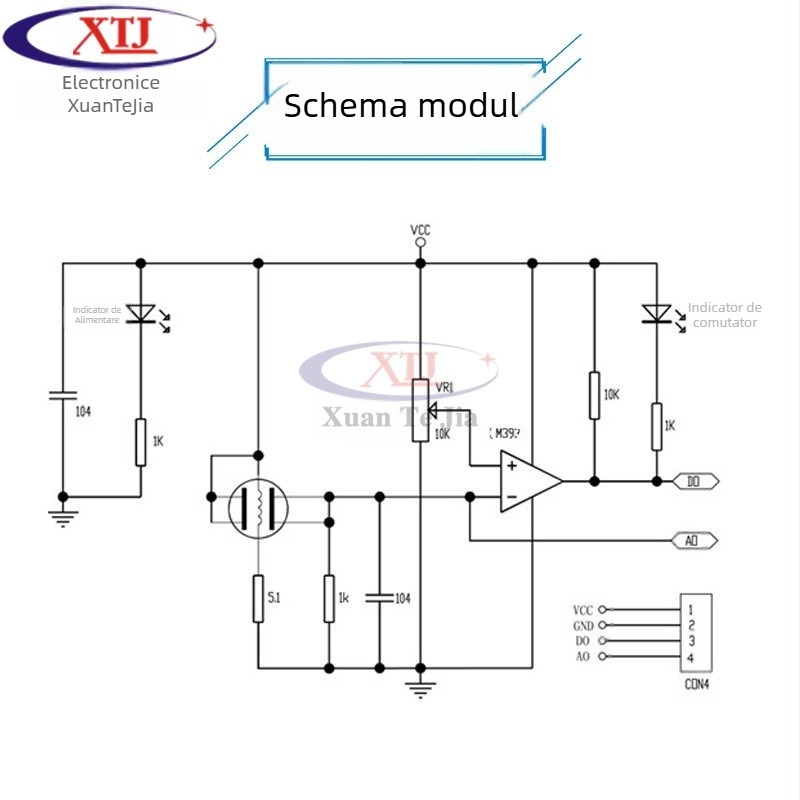 Modul senzor gaz MQ-135 pentru monitorizarea calității aerului cu alarmă