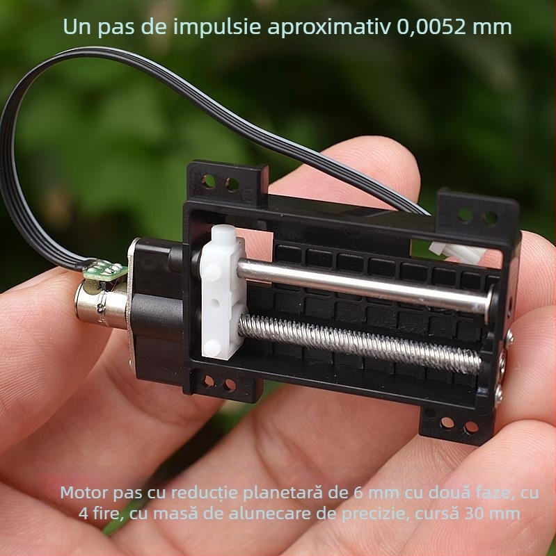 Motor cu perii, cu două faze, patru fire, cuplaj planetary reducer și masă de alunecare de precizie; motor pas cu pas, tensiune sub 36V, tip curent: comunicație.