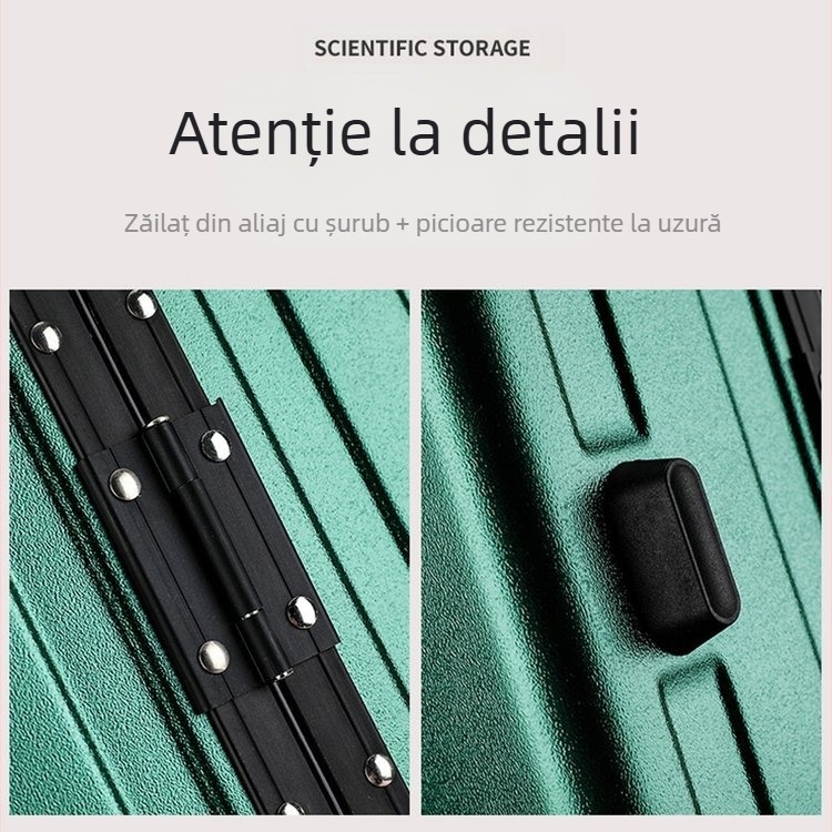 Cutie-organizator de voiaj cu carcasă din aliaj de aluminiu, închidere cu fermoar, căptușeală ABS+PC, destinat mamei și copilului