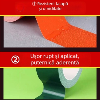 Bandă de reparare pentru prelata, bază din pânză – lățime 4,8 cm, lungime 10/20 m, adeziv topit la cald, potrivită pentru prelata și țesături impermeabile