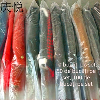 Husă transparentă pentru costum din PE — Geantă de haine cu umeraș, protecție împotriva prafului și umezelii