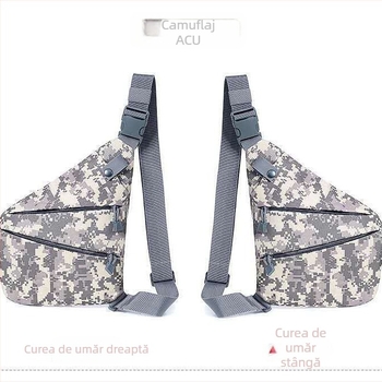 Geantă de umăr tactică pentru exterior, camuflaj, ușoară, pentru drumeții și ciclism