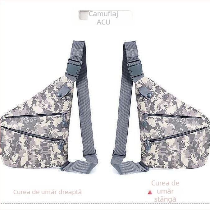 Geantă de umăr tactică pentru exterior, camuflaj, ușoară, pentru drumeții și ciclism