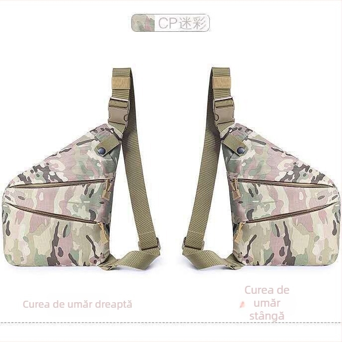 Geantă de umăr tactică pentru exterior, camuflaj, ușoară, pentru drumeții și ciclism
