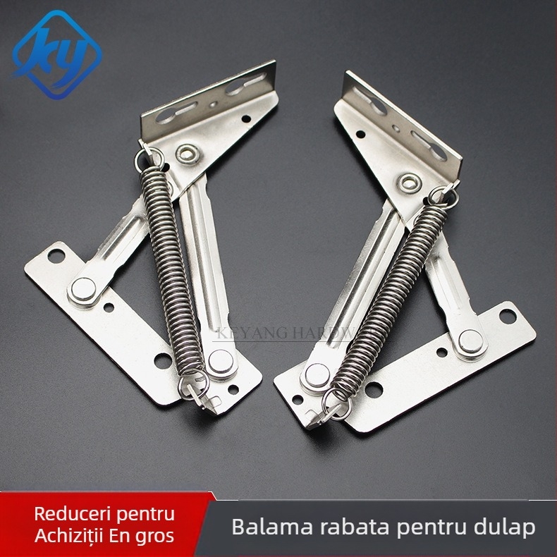 Balama pentru dulap cu deschidere de 80°, balama cu arc, fier, 1.8–2.0 mm, placare nichelată
