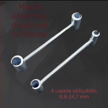 Unealtă reglaj șevuri cu două capete, cheie reglabilă, oțel 45#, 365 g