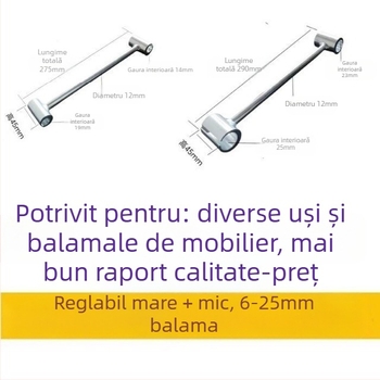Unealtă reglaj șevuri cu două capete, cheie reglabilă, oțel 45#, 365 g