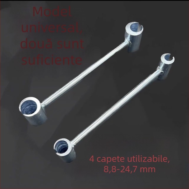 Unealtă reglaj șevuri cu două capete, cheie reglabilă, oțel 45#, 365 g