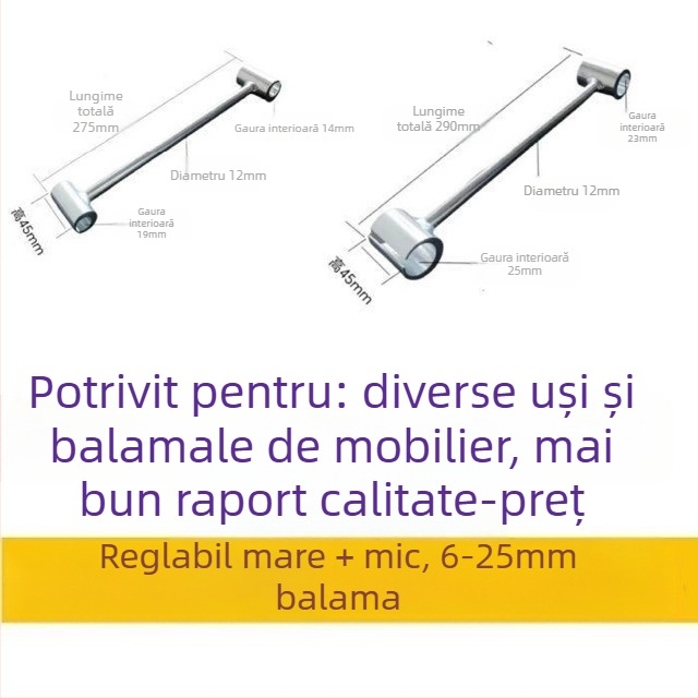 Unealtă reglaj șevuri cu două capete, cheie reglabilă, oțel 45#, 365 g