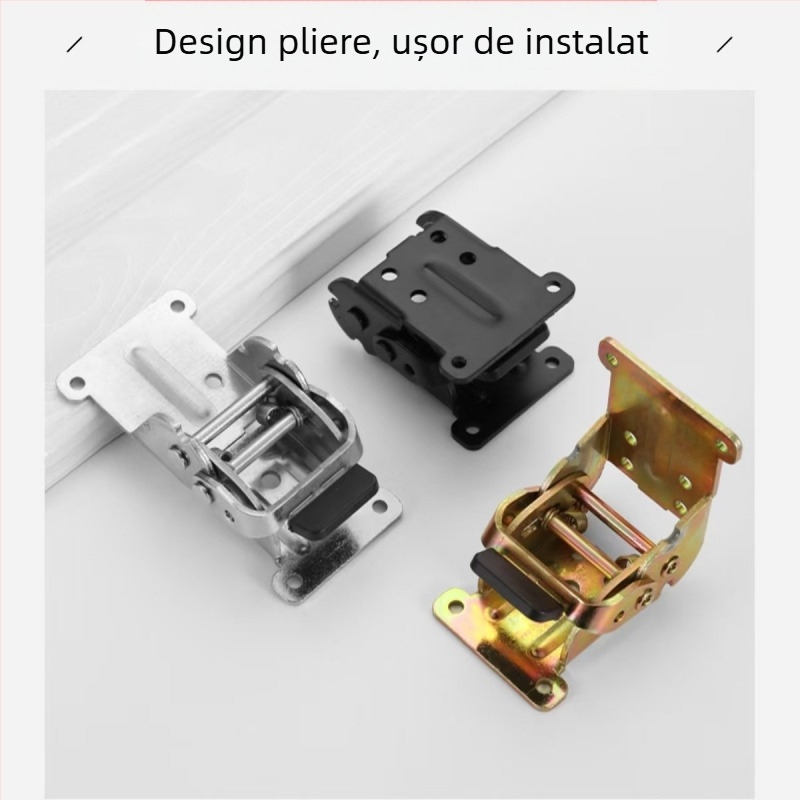 Balama pliabilă pentru masă, auto-blocantă, 0°/90°/180°, oțel laminat la rece, nichelat