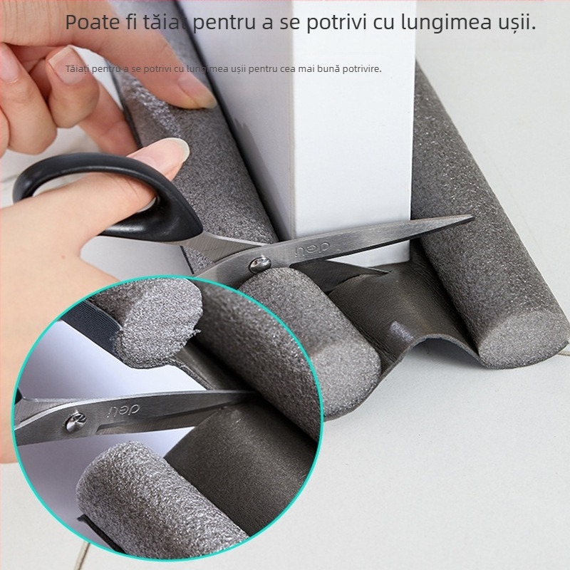 Bandă de etanșare pe bază de spumă pentru partea de jos a ușii – etanșare împotriva curenților și izolație fonică, pentru uși și ferestre, marcă 45454/Good Cloud