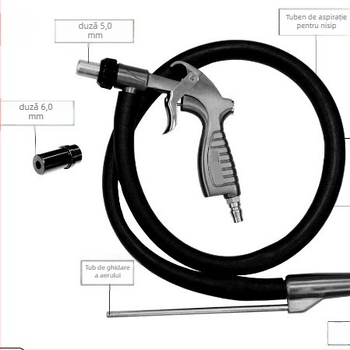 Pistol de sablare cu nisip, Model 22, MF, Îndepărtarea ruginei și a petelor, Șlefuire