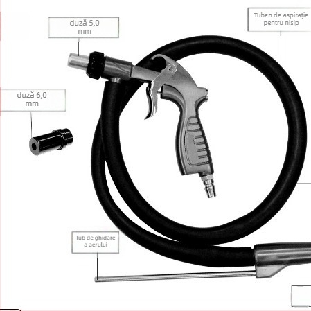 Pistol de sablare cu nisip, Model 22, MF, Îndepărtarea ruginei și a petelor, Șlefuire