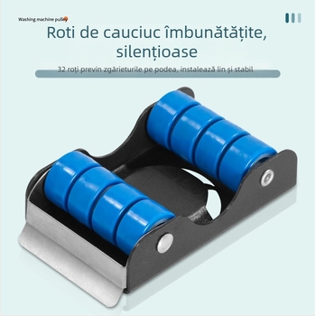 Bază pentru mașină de spălat și frigider cu suport mobil reglabil, suport anti-alunecare, cadru din oțel inoxidabil, fără montaj, 80% plastic nou