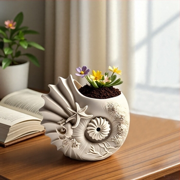 Vas decorativ din ipsos, în formă de cupă, pentru lumânări și plantă de birou, compatibil cu lumânările parfumate, confecție semi-manuală și semi-mechanică, fără logo