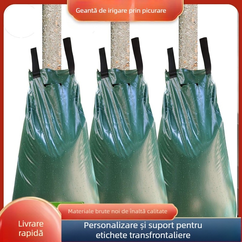 Sac de picurare pentru pomi, material PVC/PE, pentru grădinărit la domiciliu și agricultură, Brand: Run Up the Circle