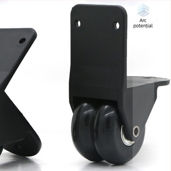 Shaper D026 role direcționale din plastic pentru accesorii de bagaje – nucleu PVC, roți cu unghi drept