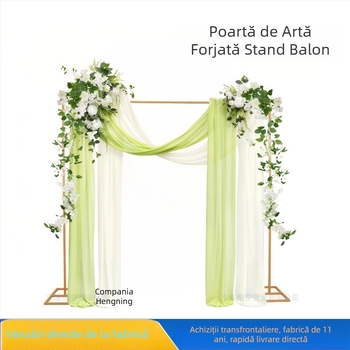 Arc din fier pentru decor de gazon, arc pătrat, stil pădure, ornament suspendat, recuzită de amenajare a spațiului; Material: Fier; Stil: 24971170281; Categorie: Ornamente suspendate
