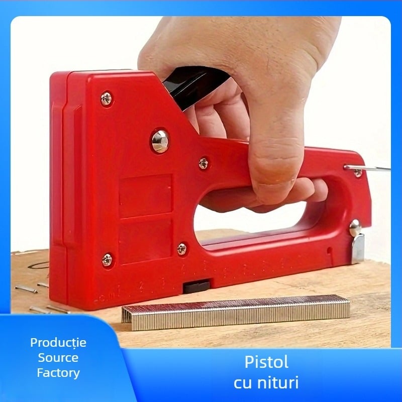 Pistol cuie manual – trei funcții, pentru cui din oțel