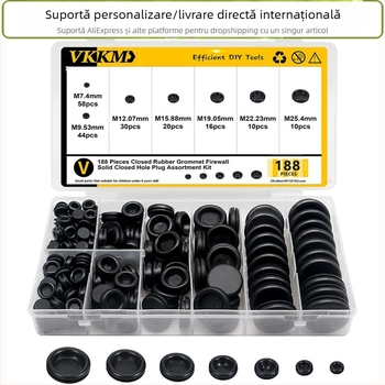 Inel protector circular din cauciuc pentru ieșire cablu, 188P, cu o singură parte, pentru gaura din cutia electrică