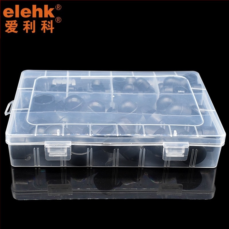 Capace din plastic pentru șuruburi hex, set 145 bucăți, în cutie mică, protecție pentru piulițe