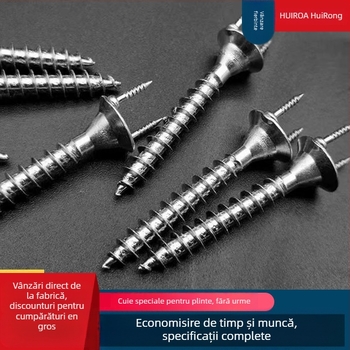 Cuie cu cap dublu în formă de coarne de oaie pentru furnir din lemn și plinte — design fără urme, oțel carbon simplu galvanizat, Gradul A