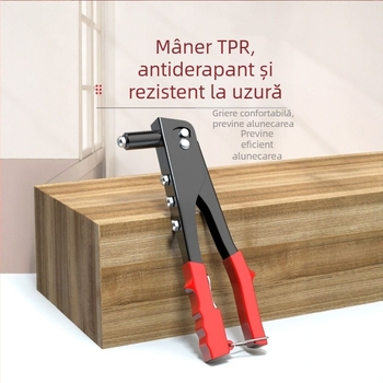 Pistol manual de nituit, construcție din oțel, pentru nituri de tip blind rivet și balamale pentru ușa de baie