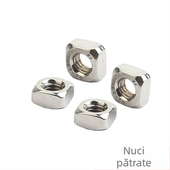 Piuliță pătrată de securitate din oțel inoxidabil 304, colțuri rotunjite, DIN557, profil subțire, A2-70