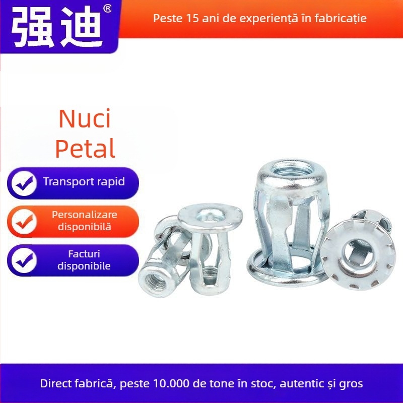 Piuliță petală, 4.8 grad, tip felinar, piuliță de expansiune fixă, Liandi, oțel Q235 galvanizat