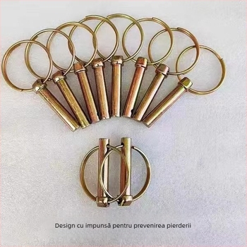 Știft de blocare pentru suspensia tractorului, știft circular, știft arcuit, siguranță împotriva pierderii; marca: Alte; număr standard: —; tratament de suprafață: Niciun.