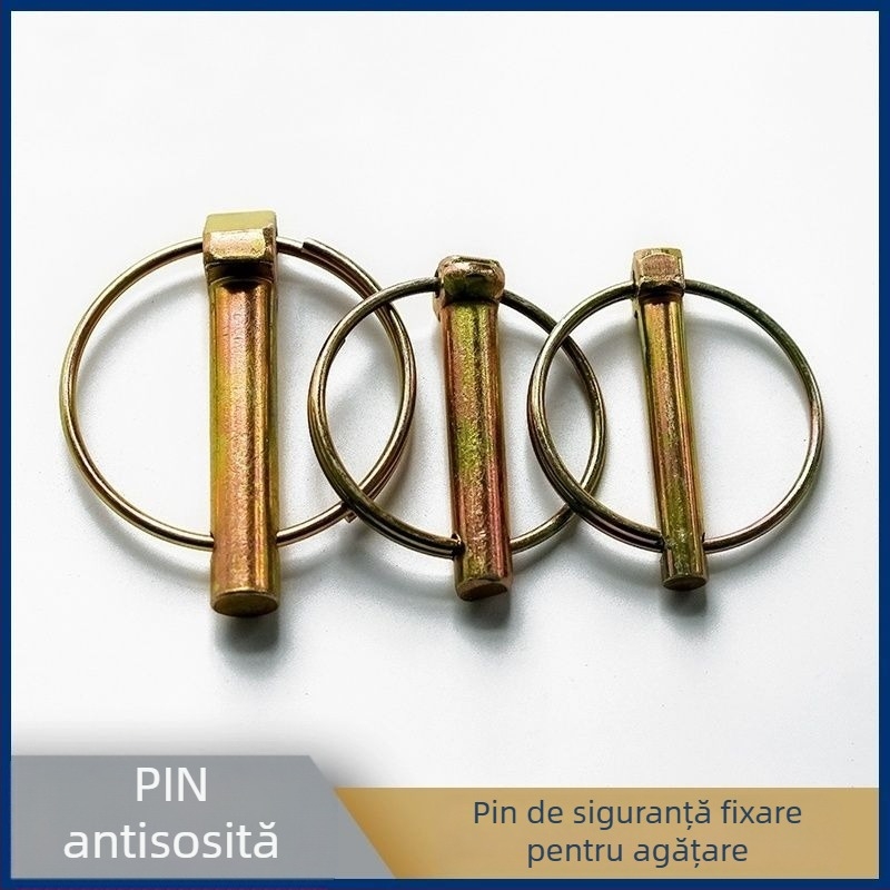 Știft de blocare pentru suspensia tractorului, știft circular, știft arcuit, siguranță împotriva pierderii; marca: Alte; număr standard: —; tratament de suprafață: Niciun.