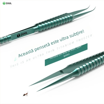 2UUL Clește de reparat telefoane din aliaj de titan – vârf ascuțit, drept sau curbat, lustruit manual, foarte dur