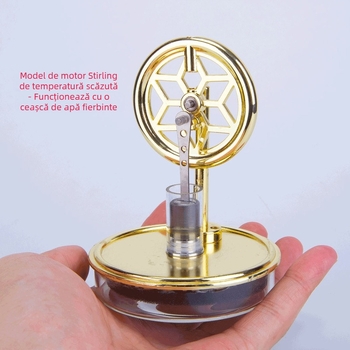 Model motor Stirling la temperatură scăzută - jucărie metalică pentru copii 7–14 ani