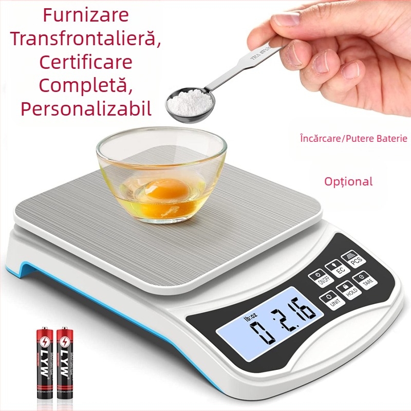 Cântar de bucătărie digital CX-598 (0.5–10 kg, măsurare electronică, alimentare AAA/USB)