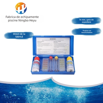 Kit de testare a calității apei pentru piscine – teste pentru pH și clor, reagente solubile în apă incluse