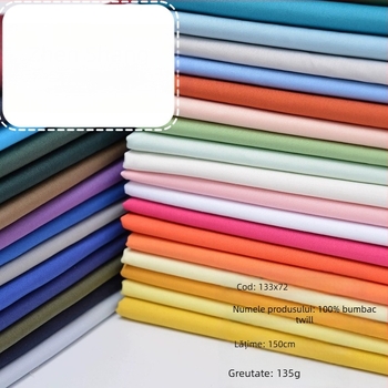 Țesătură de bumbac poplin, 100% bumbac, vopsit, potrivită pentru îmbrăcăminte, lenjerie de pat și căptușeală