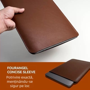 Husă PU pentru notebook și tabletă, Anti-Cadere, Anti-zgâriere, Unisex, Fără căptușeală, Primăvara 2025 (Stil urban simplu)