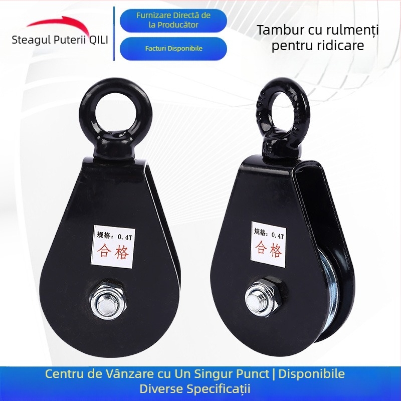 Rulment suspendat pentru cablu de sârmă, pentru ridicare | Material: oțel aliaj | Capacitate: 0,03–0,8 t | Aplicații: construcții și industrie