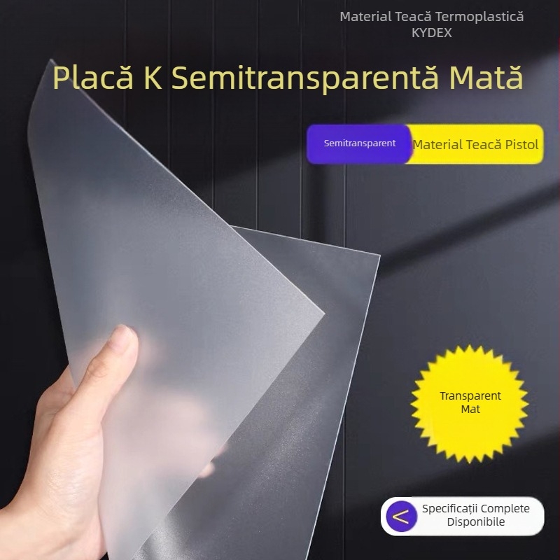 Placă termoplastică Kydex pentru teci de cuțit și teci de armă, dimensiuni 1220 x 610 x 1,5 mm