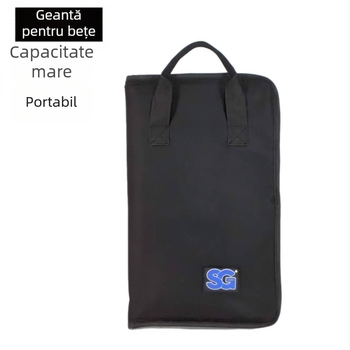Geantă pentru bețe de tobe, design rucsac, poliester, curea cu pernă de aer, unisex
