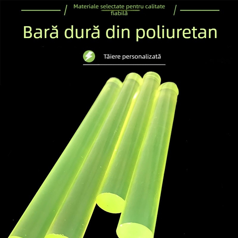 Țijă din PU – secțiune circulară, formă cilindrică, material PU, piese industriale rezistente la uzură