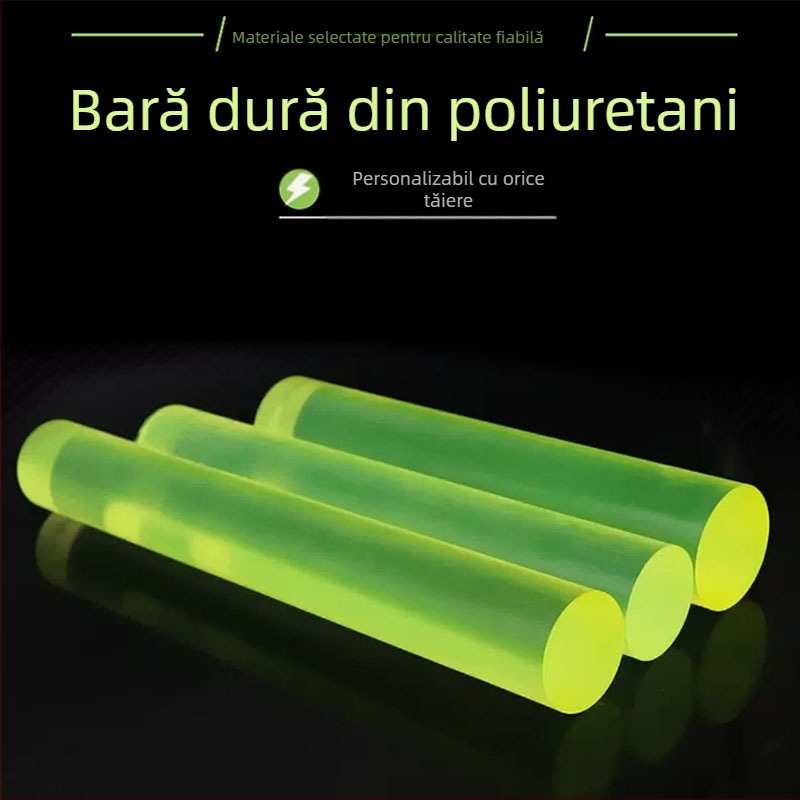 Țijă din PU – secțiune circulară, formă cilindrică, material PU, piese industriale rezistente la uzură