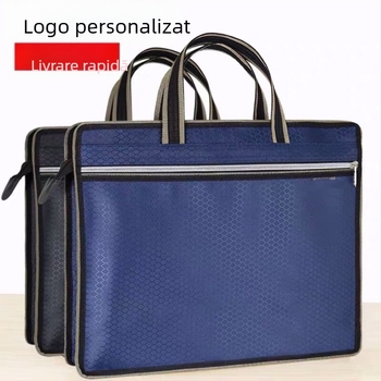 Geantă de documente din nylon, dublu strat – geantă de afaceri pentru călătorii de afaceri