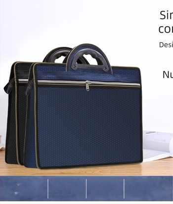 Geantă de documente din nylon, dublu strat – geantă de afaceri pentru călătorii de afaceri