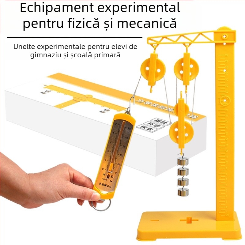 Kit experimental cu role pentru Fizică și Mecanică – instrumente educaționale pentru elevi primar și gimnaziu, demonstrații, material plastic